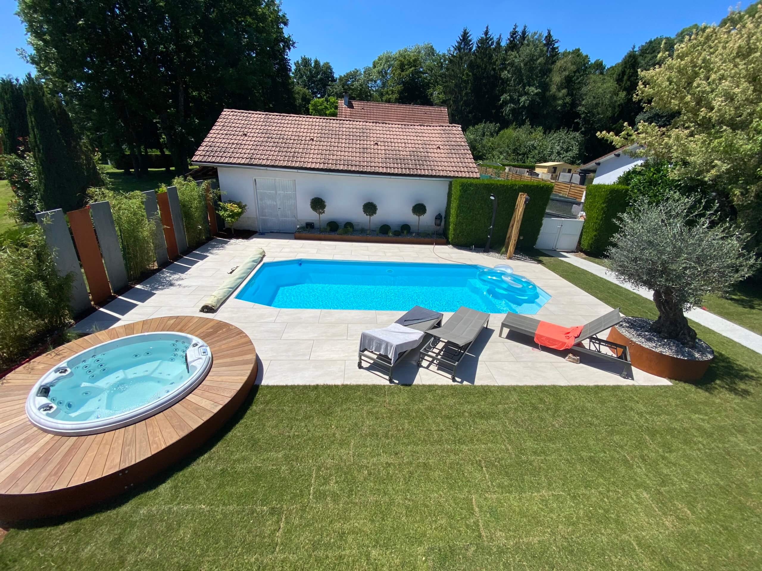 piscine après rénovation