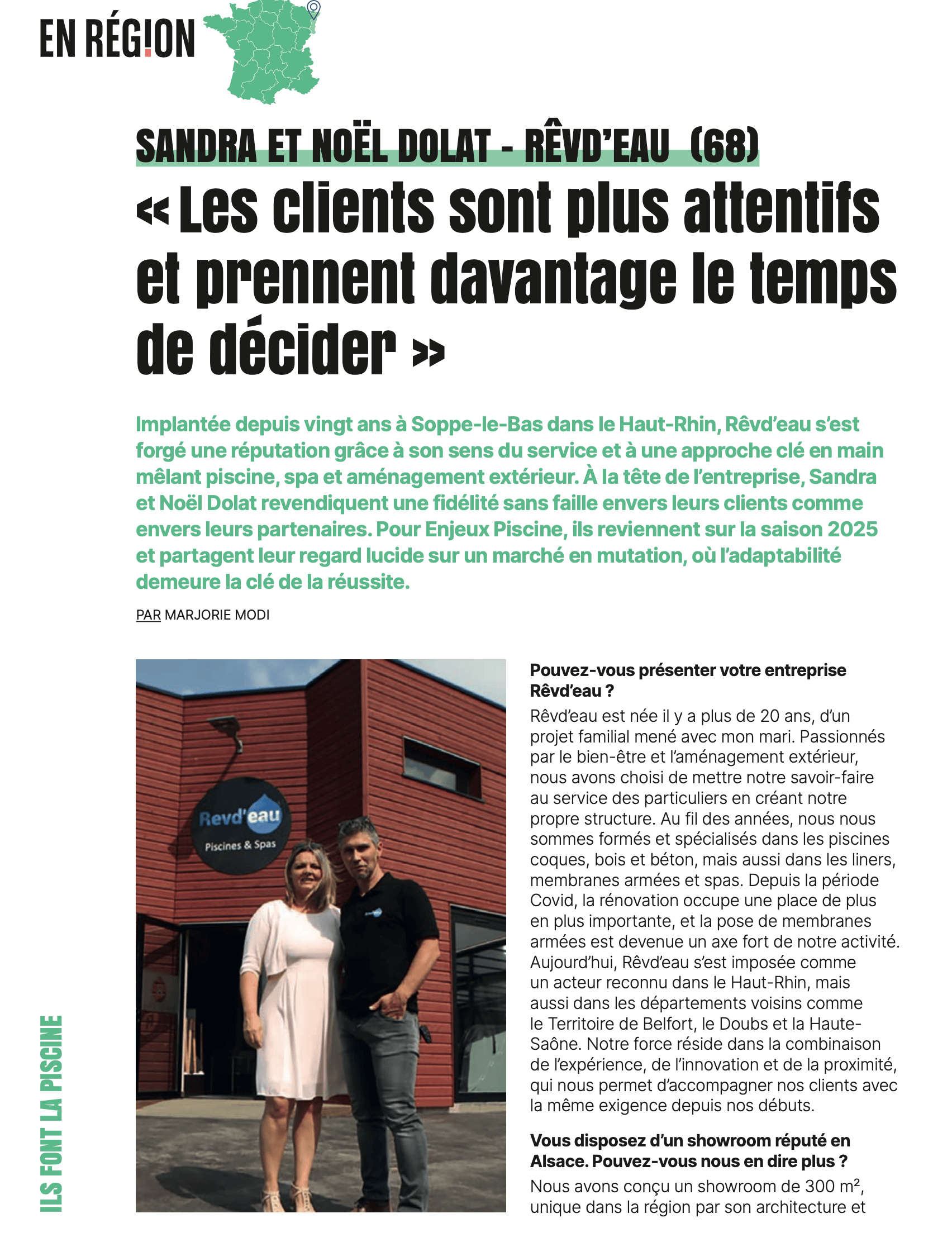 Revdeau à la Une du Journal